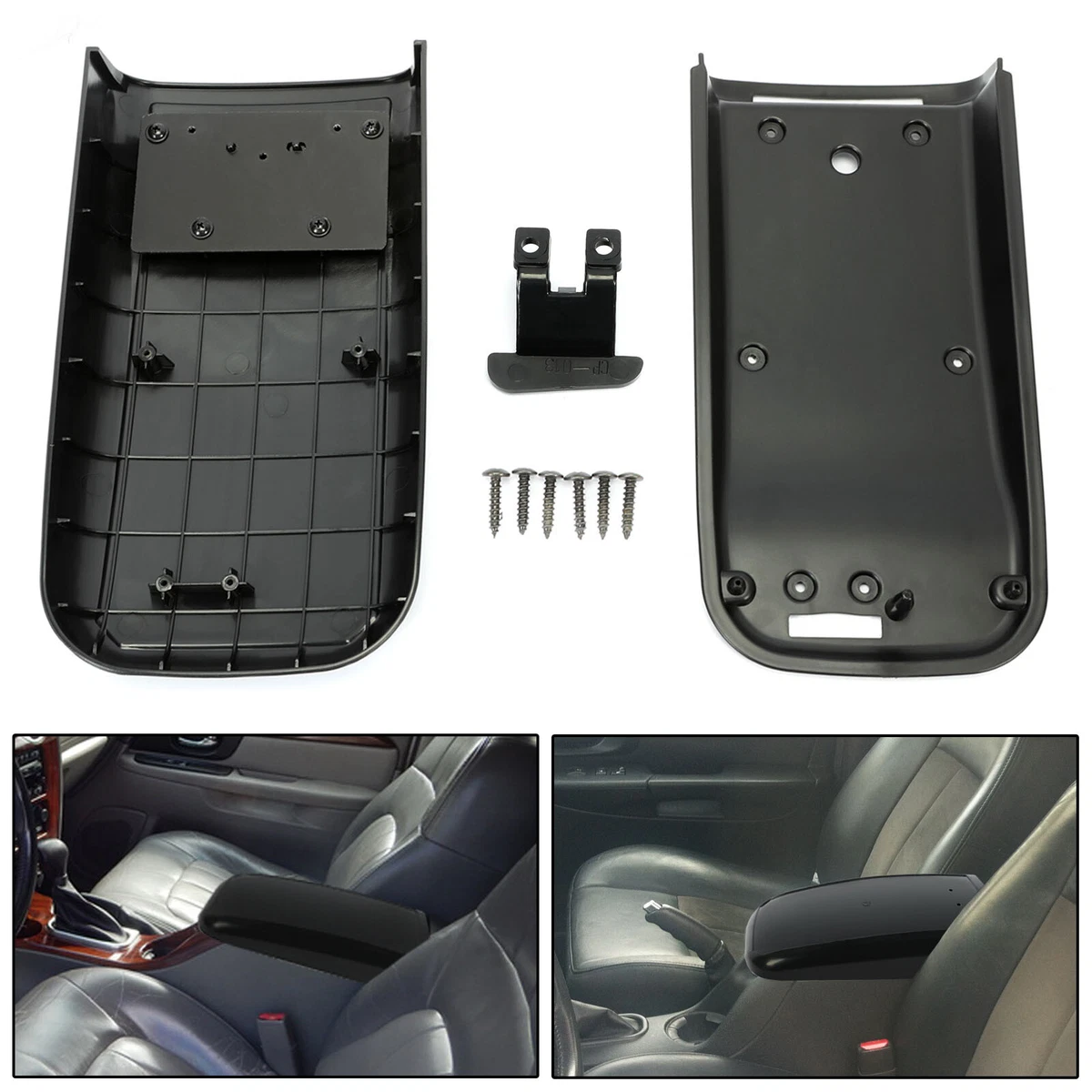 LCWRGS Center Console Lid Armrest Kit Replacement for 2002-2009 Chevy
