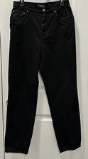 LAUREN JEANS CO. RALPH LAUREN GREEN LABEL WOMEN'S BLACK STRAIGHT PANTS SIZE 10