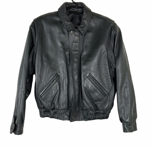 Coach Mens Leather Bomber Jacket Coat Size Medium
