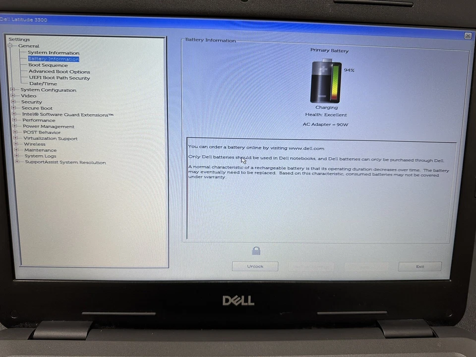 Dell Latitude 3300 13.3" Laptop i3-7020U 4GB RAM 128GB SSD Windows 10 Pro * READ - Image 2 of 4