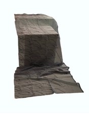 MARCATO tessuto stoffa scampolo tenda PREZIOSO RICAMO FOGLIE LINO Lusso 314x97