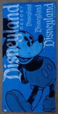 Disneyland Resort Mickey Mouse Beach Towel Aqua Blue/Black/White Size 30" x 60" 