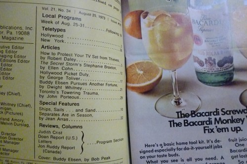 New York Metro Aug 25 TV Guide 1973 BARNABY JONES Buddy Ebsen Bob Peak art - Picture 2 of 2
