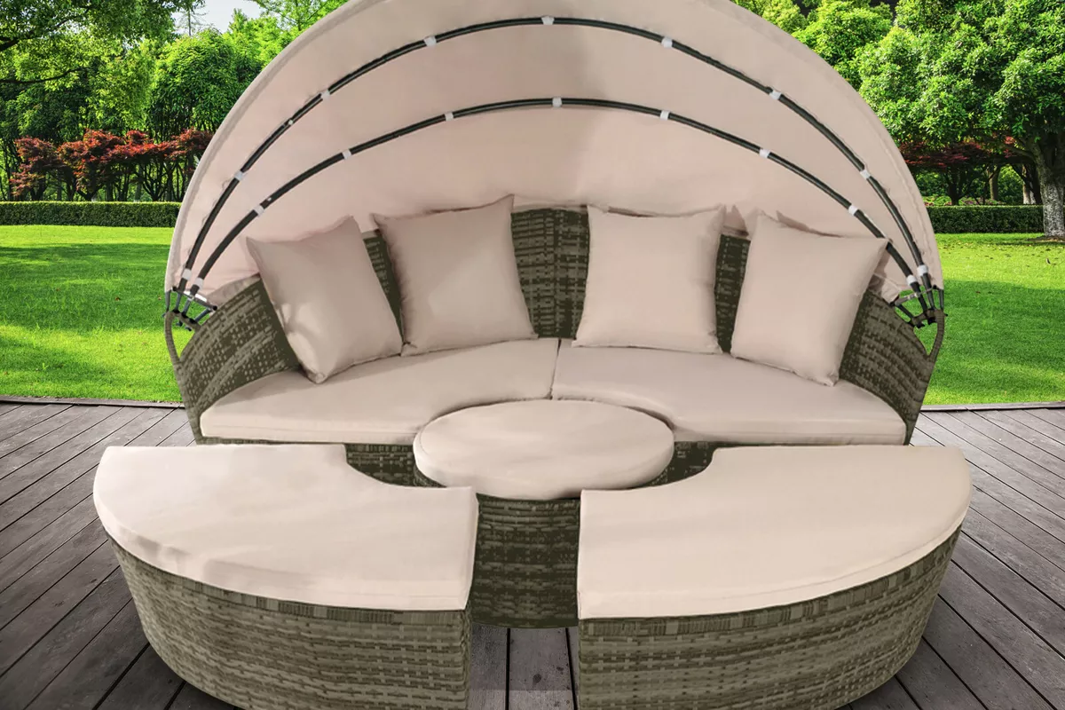 Rattan Sun Island Luxury Canopy Sofa