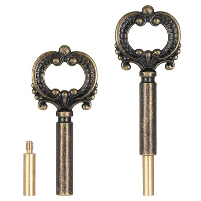 Antique Brass Lamp Turn Knob Set - 2PCS On/Off Replacement Switches