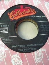 The Platters, I Love You a Thousand Times/With This Ring Collectables 45 sleeve