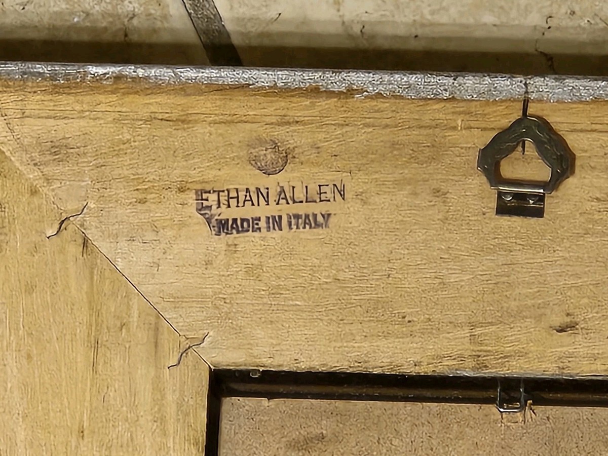 VINTAGE ETHAN ALLEN ITALIAN GOLD SILVER GILTWOOD ROCOCO WALL
