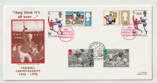 30/7/1996 UK GB Cover - 30th Anniversary of World Cup England 66 -England Winner
