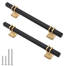 15 Pack 5 Inch Black and Gold Cabinet Pulls Black and Gold Cabinet Handles Ki...