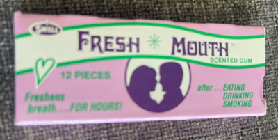 Vintage 1980 s SWELL FRESH MOUTH EXTRA STRONG GUM  Scented Flavor   NOS  Rare!!
