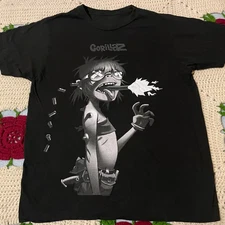 Vintage 2000s y2k Official Gorillaz 2010 Shirt Hip Hop Alternative Rock Pop Funk