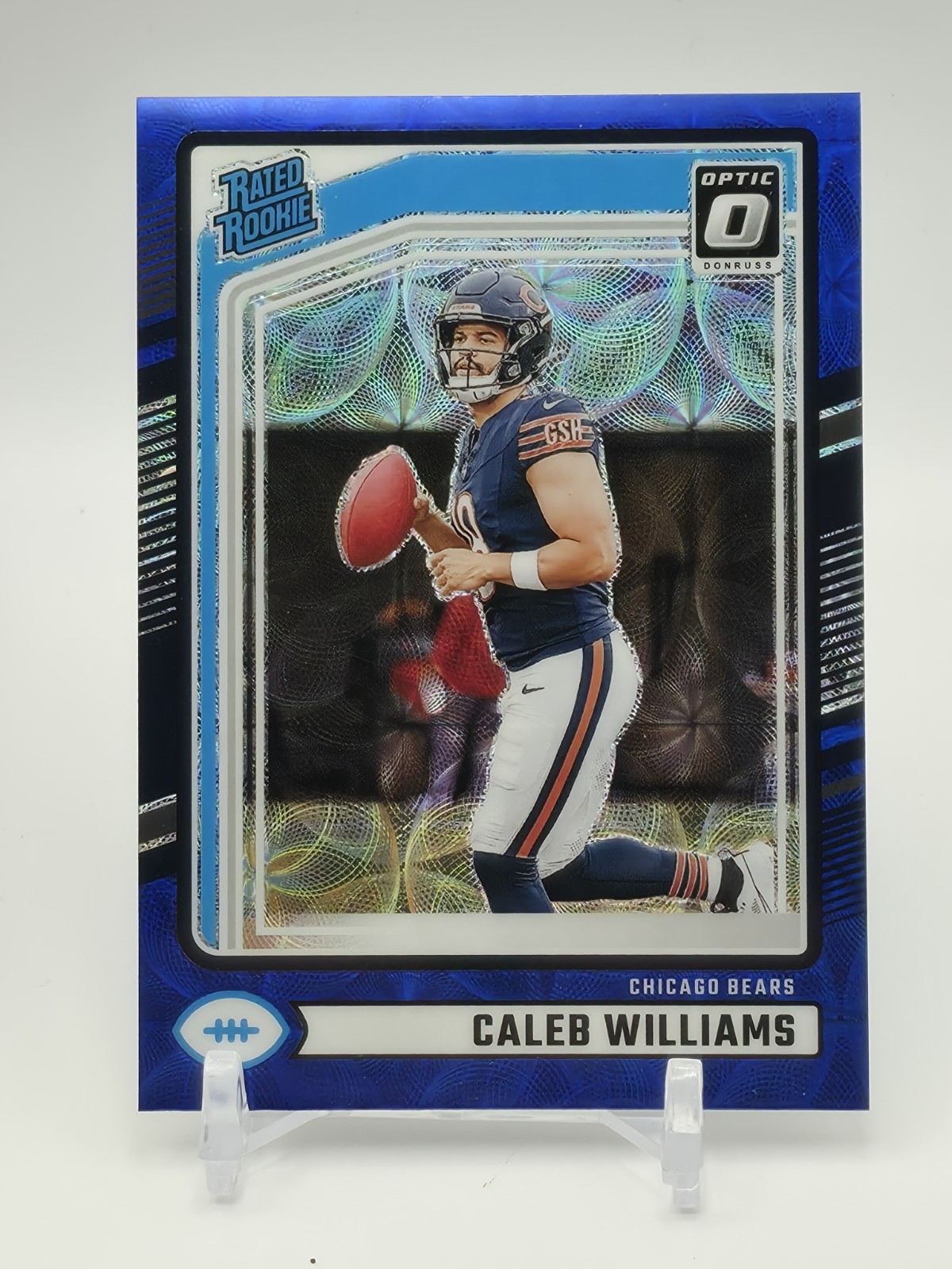 2024 Panini Donruss - Rated Rookie Caleb Williams #327 Optic Preview Blue Scope