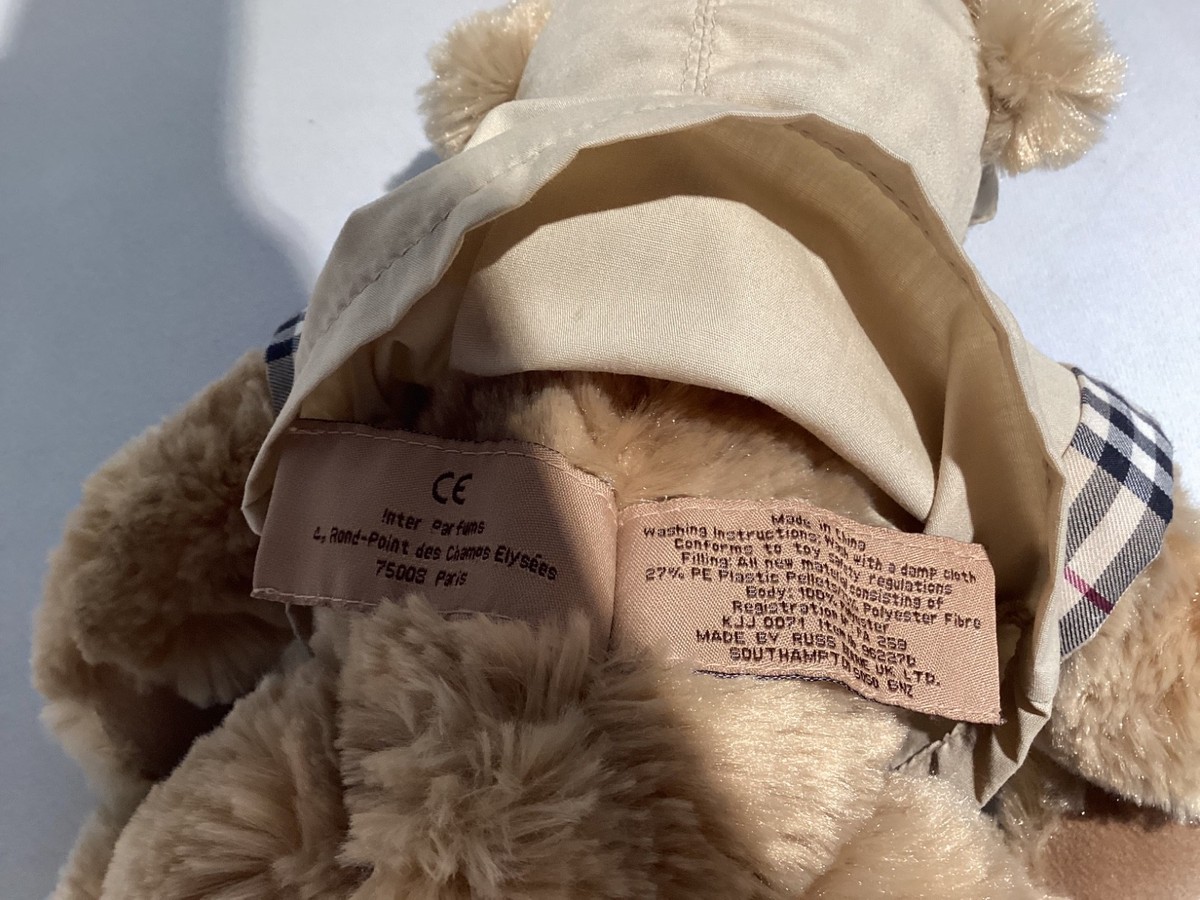 BURBERRY Fragrance Teddy Bear Plush Nova Check Jacket 2007 Toy | eBay
