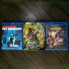 Motel Hell Steelbook Pet Sematary The Dentist Collection Blu-ray Horror Bundle