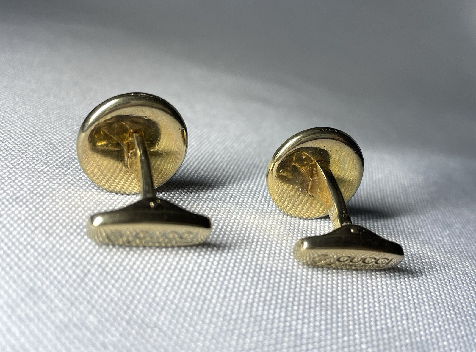 Auth [Rare] Gucci Cufflinks Interlocking G double… - image 10