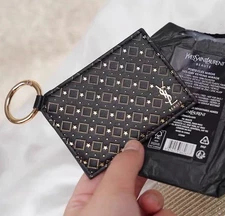 YSL-Yves Saint Laurent Beauty Black & Gold Keychain Mirror Compact GWP-NEW