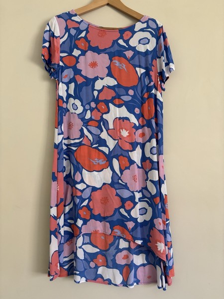 Mister Zimi Dress Womens River Mini Shift Boho Bellflower Print Size 10