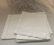 12 White 100 Cotton Dinner Cloth Napkins -20X20