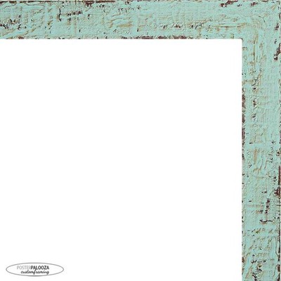 Photo Size Shabby Chic Green Picture Frame - UV Acrylic, Backing, Hardware