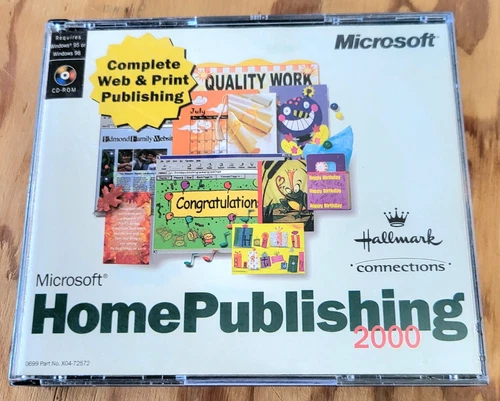Microsoft Home Publishing 2000 Hallmark Connections PC Computer 3 Disc