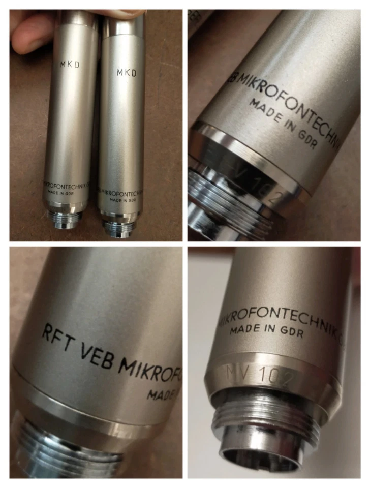 Microfoni vintage Neumann Gefell Microtech RFT MV 102 Capsule MK102+New PSU&Cavi - Imagen 4 de 4