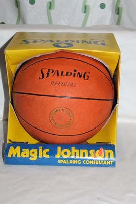 1970s Magic Johnson Spalding Official Permalite NY Weave USA Basketball Ball NBA