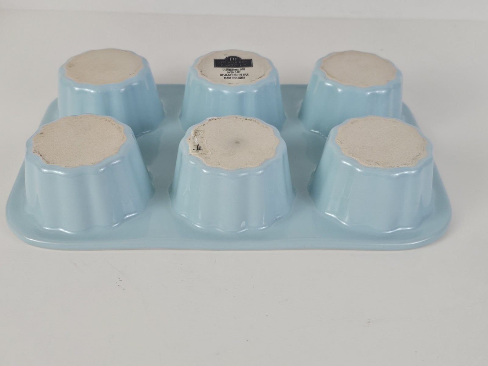 10 Strawberry Street Stoneware Ceramic Muffin Cupcake Pan Baking Pink Flamingo💙