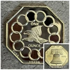 1776-1976 200 Years of Liberty Eagle Octagonal 1 OZ .999 Silver