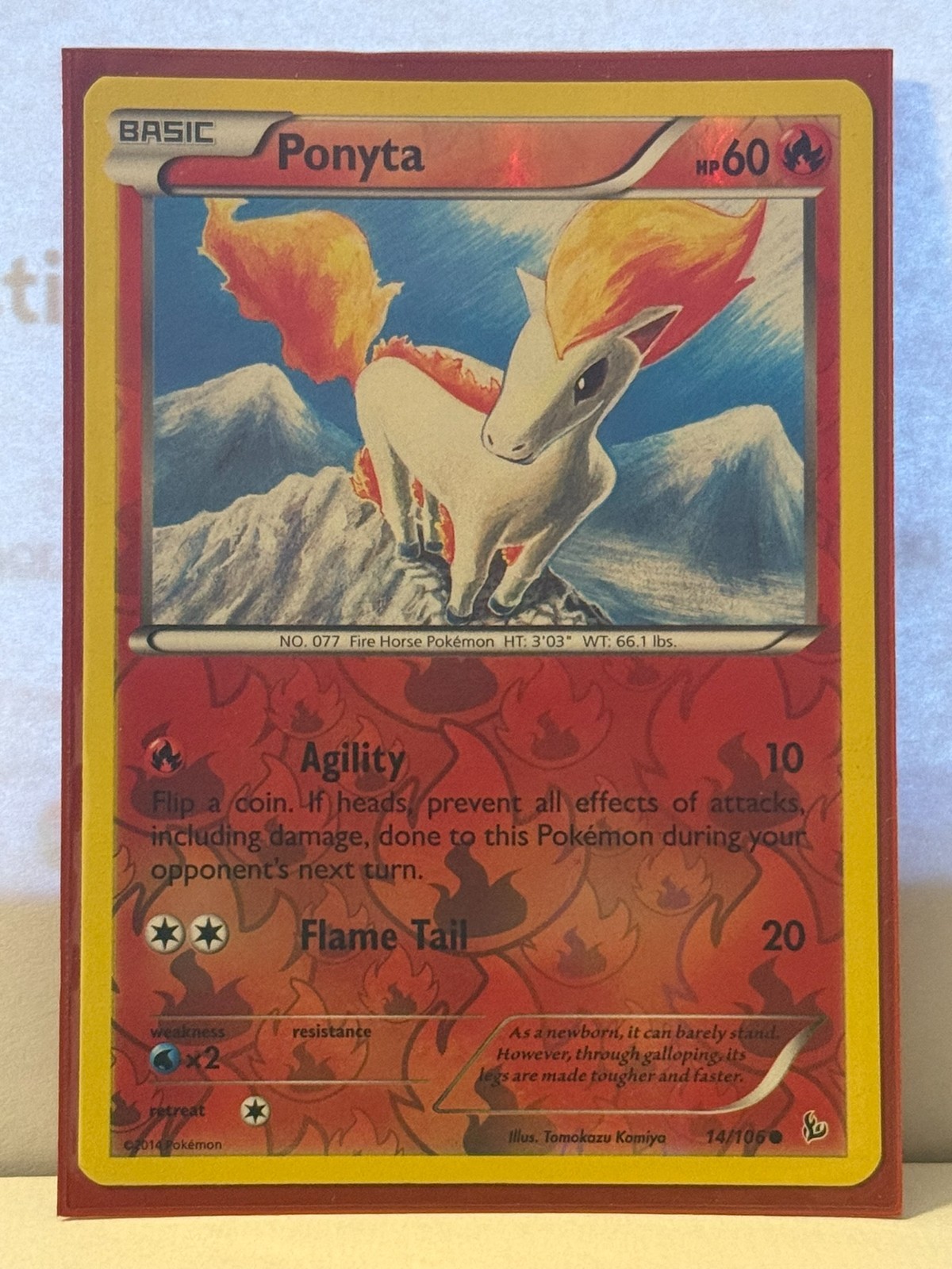 Ponyta 14/106 Flashfire Reverse Holo