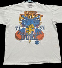 Vintage 1990s Duke Blue Devils Sweet Repeat College Basketball XL T-Shirt Sports