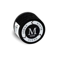 Clear Black Laminated Pool Billiard CUE TIP - 1 pc Medium 13 mm