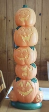 Sun Hill Halloween 38" Stacked Pumpkin Jack O Lantern Lighted Blow Mold Works!