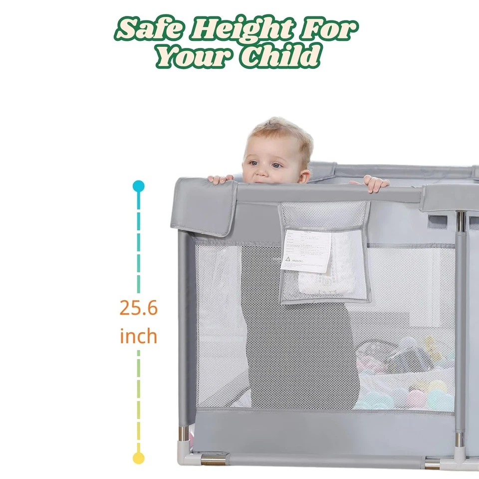 Baby Playpen 71x47 inch, Large Playpen for Babies & Toddlers – Indoor Outdoor Ba - Image 3 of 4