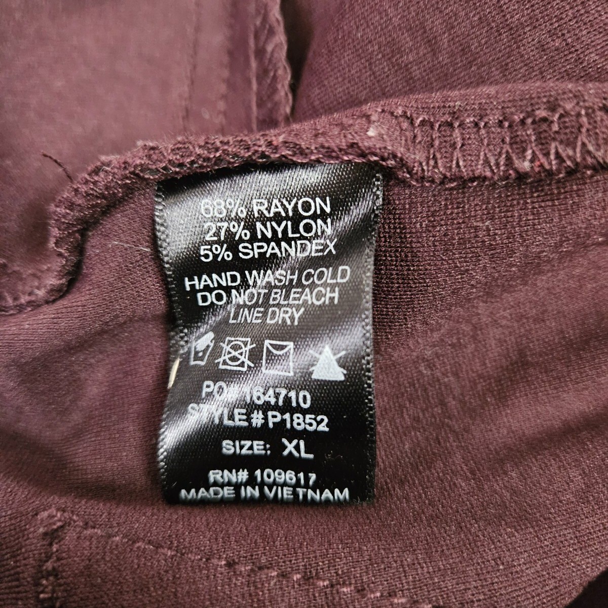 Shinestar Maroon Stretch Jeggings Skinny Pants Size XL Juniors L55