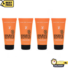 Van der Hagen Shave Butter Beard Cream All Skin Types Natural Oils 6 oz, 4 Pack