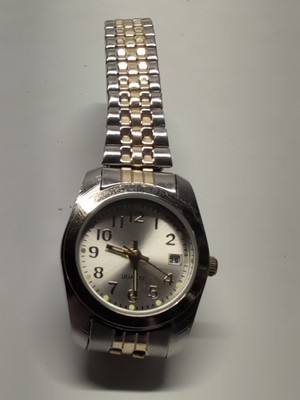Accutime Quartz Watch WML2000 Women's Stretch Band 2 Tone New Battery GUC