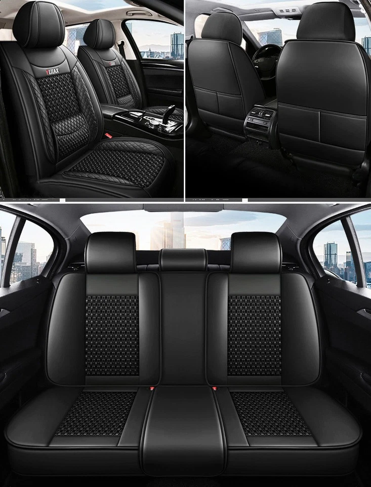 Juego completo de 5 asientos de neón para Dodge Charger Durango cuero PU hilo de hielo cubierta de asiento Foto 2 de 4