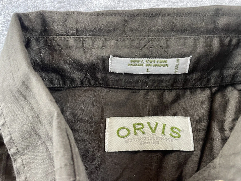 Vintage Orvis Shirt Mens Size Large XL Green Fly Fishing Top - Image 3 of 4