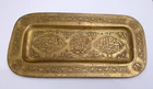 CAIROWARE MAMLUK - ANTIQUE BRASS TRAY - EMPTY POCKET - ISLAMIC INSCRIPTIONS