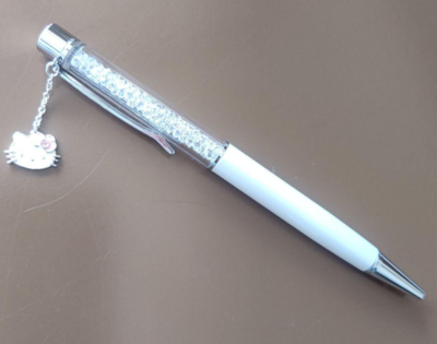 【SWAROVSKI】 Hello KItty ボールペン SWAROVSKI Sanrio Collaboration Hello Kitty Ballpoint Pen White