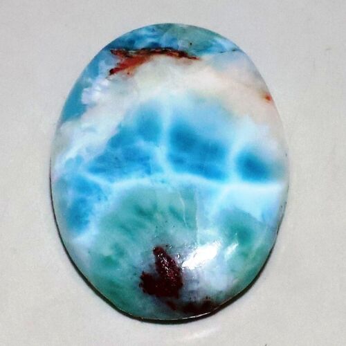 38 Kt 6X22X30 mm Natürlicher Himmelblau Designer Larimar Oval Cabochon Edelstein CI-480