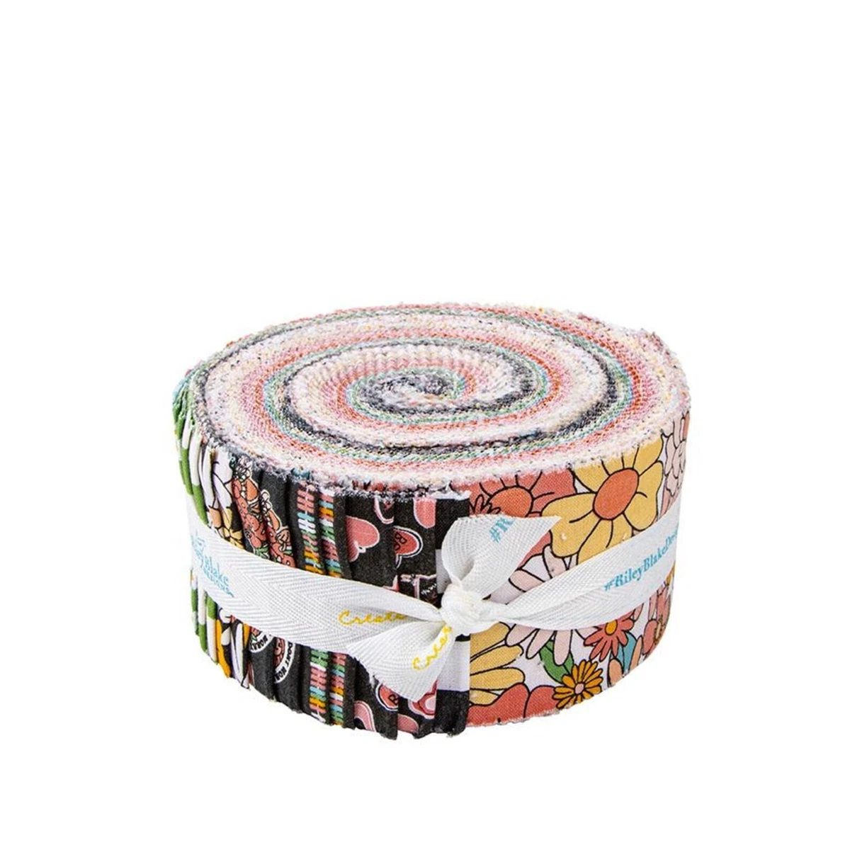 20 Piece 2.5" Crosshatch Natural Jelly Roll Quilting Strips - 100% Cotton Fabric