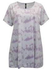 CURVE LADIES PURE COTTON TIE DYE SHORT SLEEVE TOP NEW (ref 119) SALE