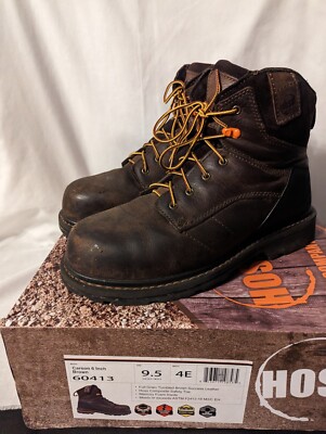 Hoss Boot Company Size 9.5 Carson Safety Toe Brown Boots Euc 60413