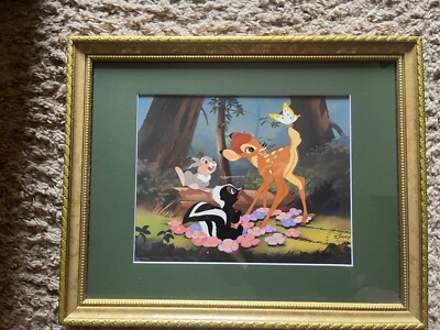 WALT DISNEY BAMBI 1997 EXCLUSIVE COMMEMORATIVE Framed Lithograph