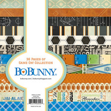 Bo Bunny GAME ONE PAPER PADS 2 Pads 6'x 6"