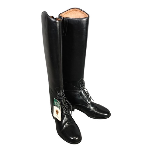 Ariat Boots 7 Womens Black 4LR Tech Heritage Field Leather Riding Block Low Lace