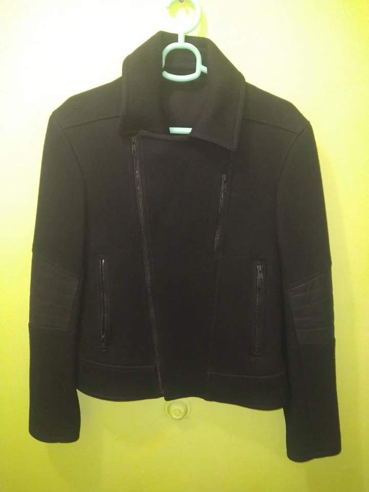 Chaqueta de lana negra Zio Songzio mediana para dama Foto 2 de 4