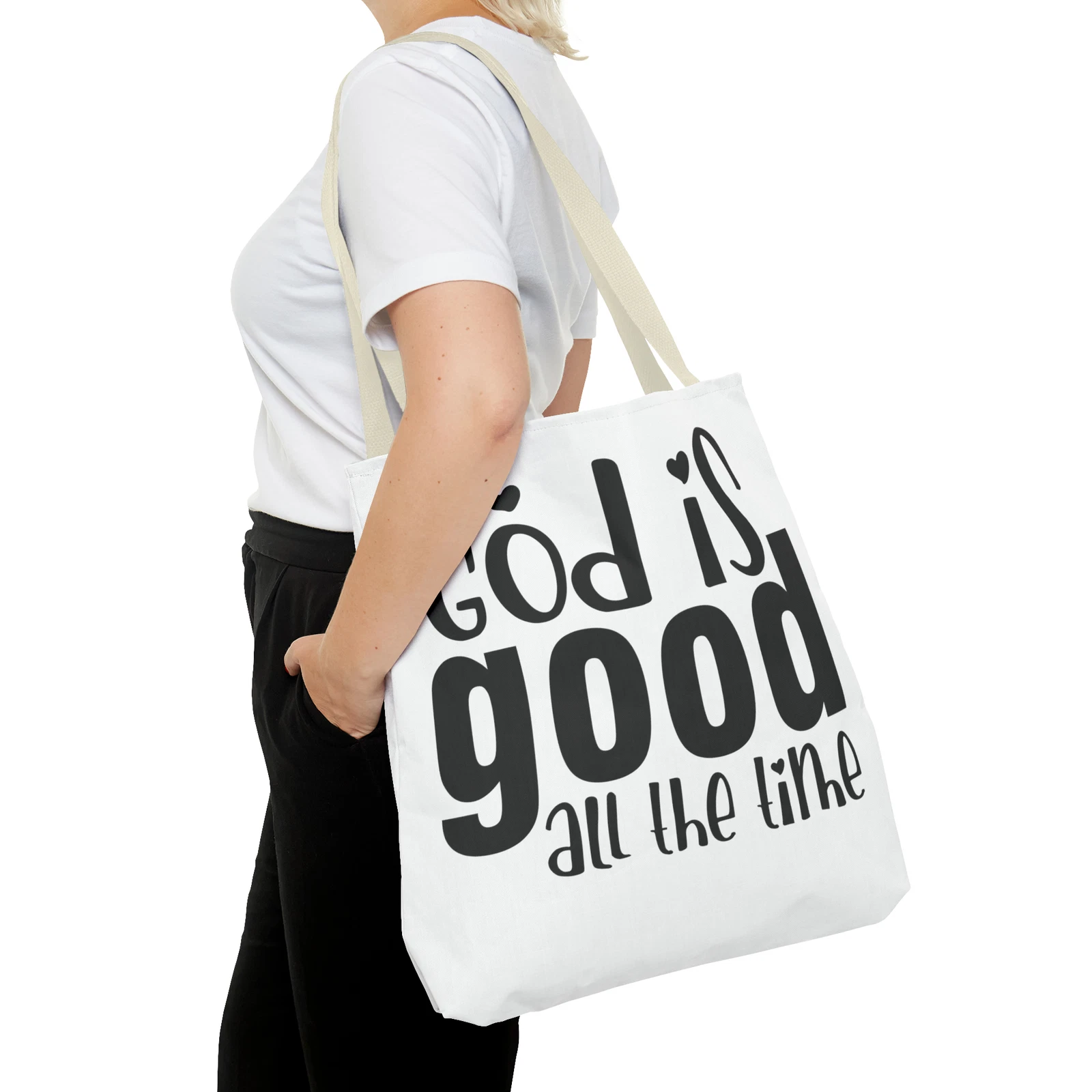 God is Good All the Time Tote Bag (AOP)
