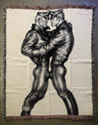 TOM OF FINLAND WOVEN THROW 50 X 60 INCH LIMITED EDITION LEATHERMAN GAY INTEREST